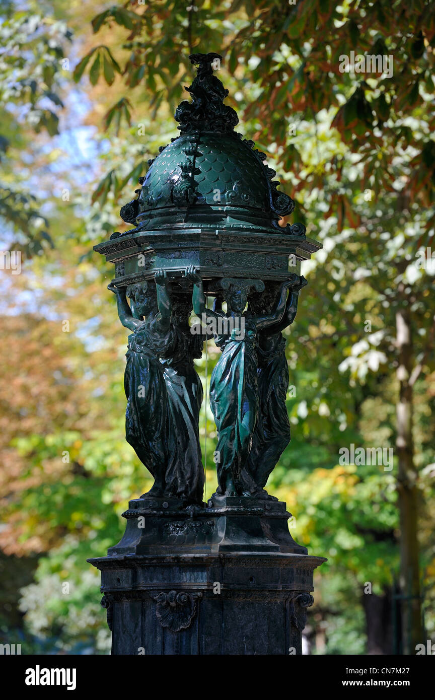 Francia, Parigi, Wallace Fountain Foto Stock