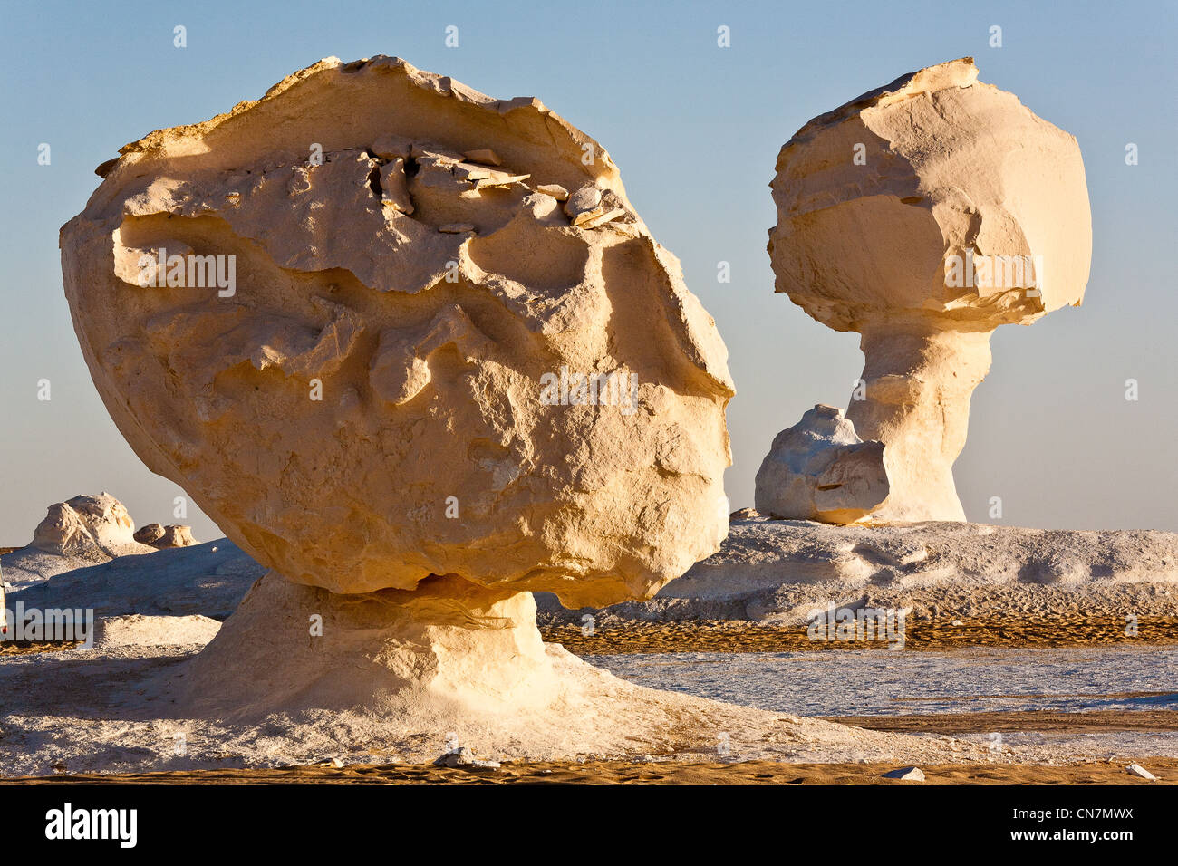 Egitto, Basso Egitto, deserto libico, Bahareyya oasi nel deserto bianco Foto Stock
