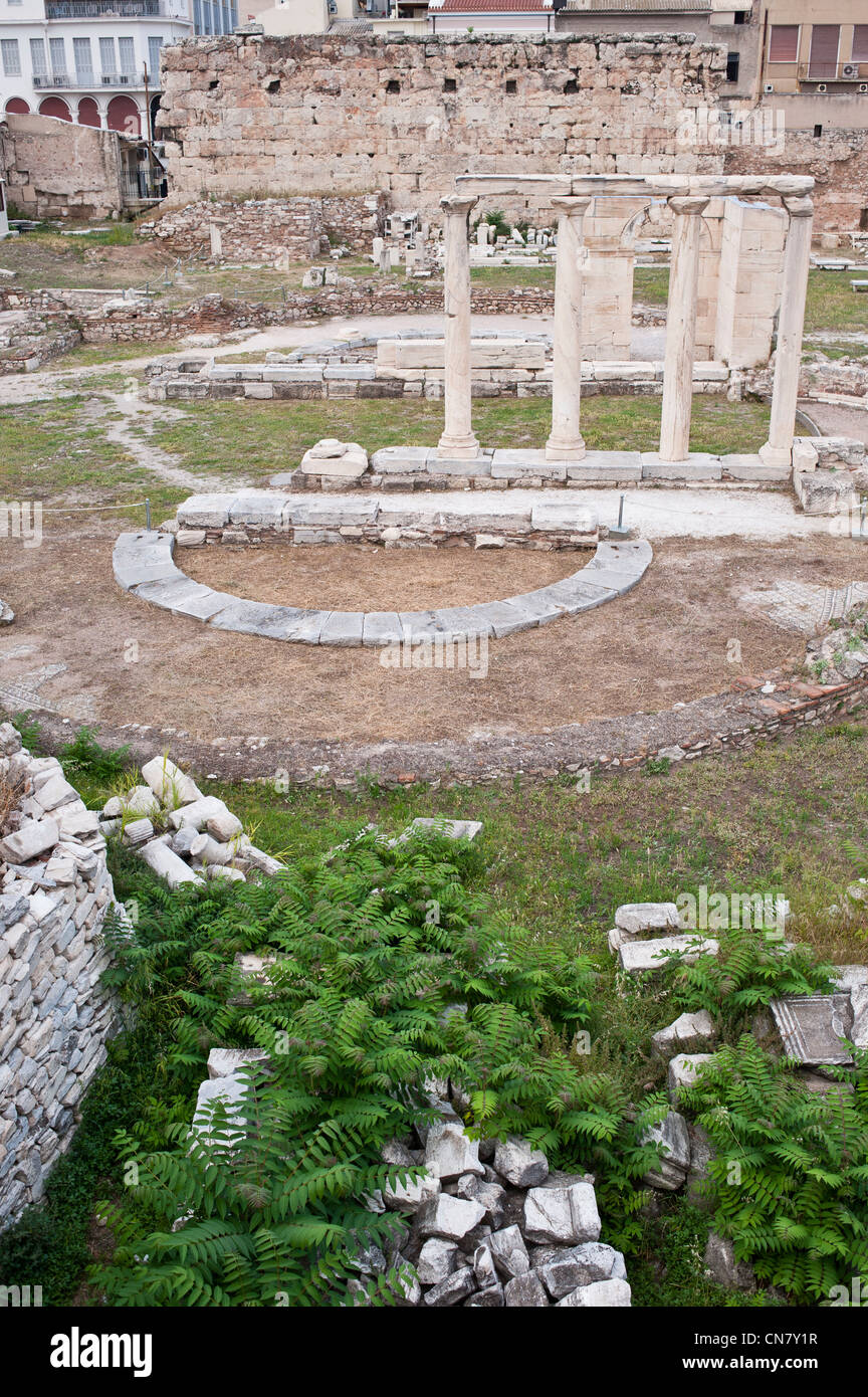 La Grecia, Atene, Roman Agora ai piedi dell'acropoli nel quartiere di Plaka, è un ex piazza di Atene Foto Stock