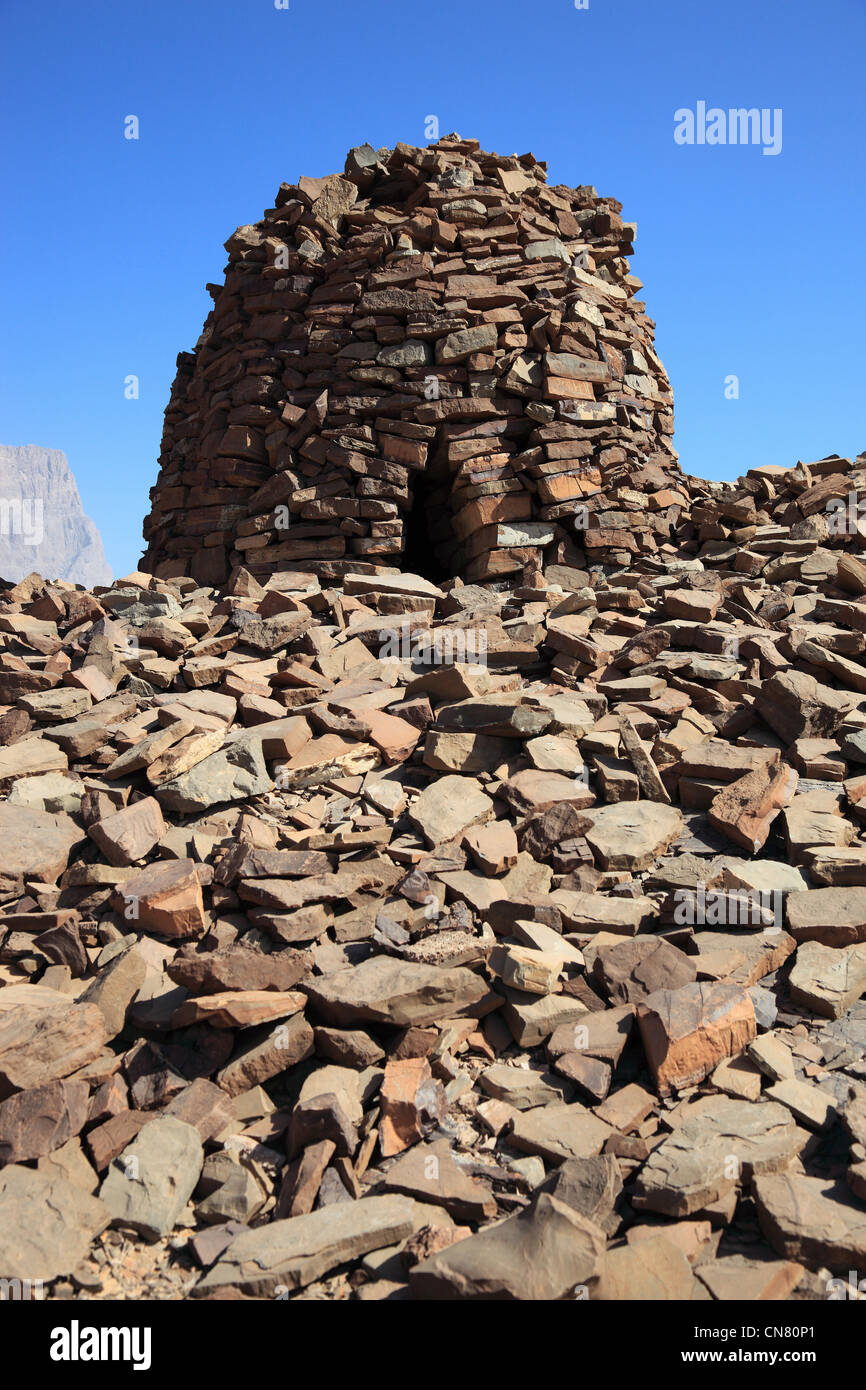 Die Bienenkorbgräber von Al-Ayn sind wegen ihres Erhaltungszustandes guten und der Lage Am Rande des Jebel Misht (Kammberg) die Foto Stock