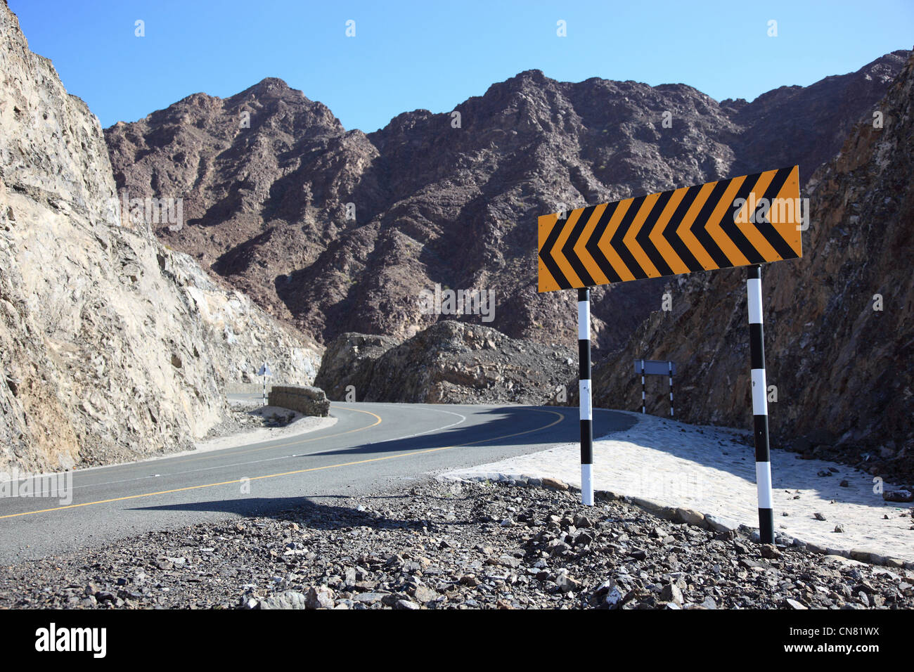 Landschaft am Jebel Shams, Oman Foto Stock