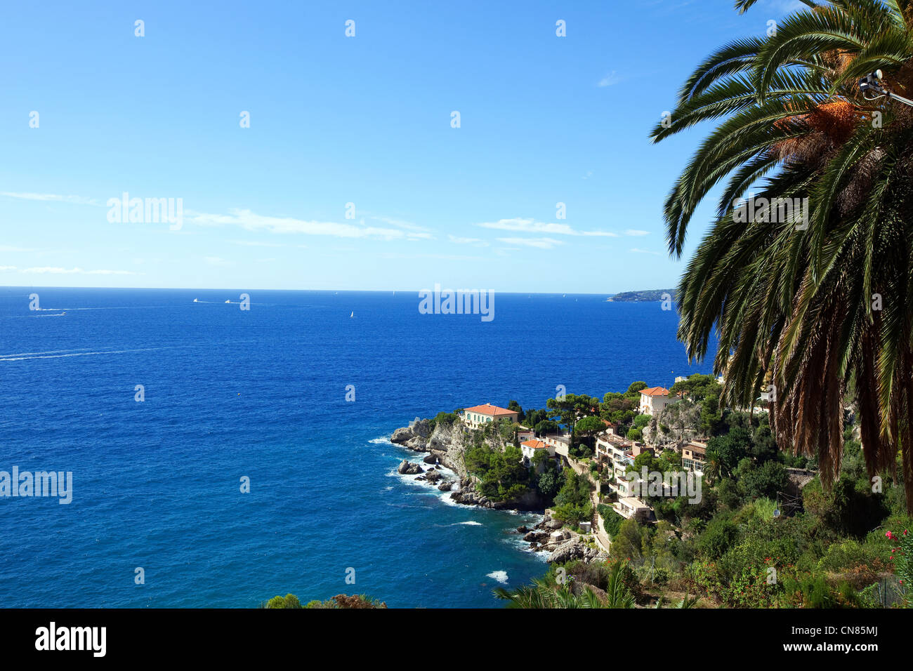 Francia, Alpes Maritimes, Cap d'Ail, Cap Rognoso, Avenue du 3 septembre Foto Stock