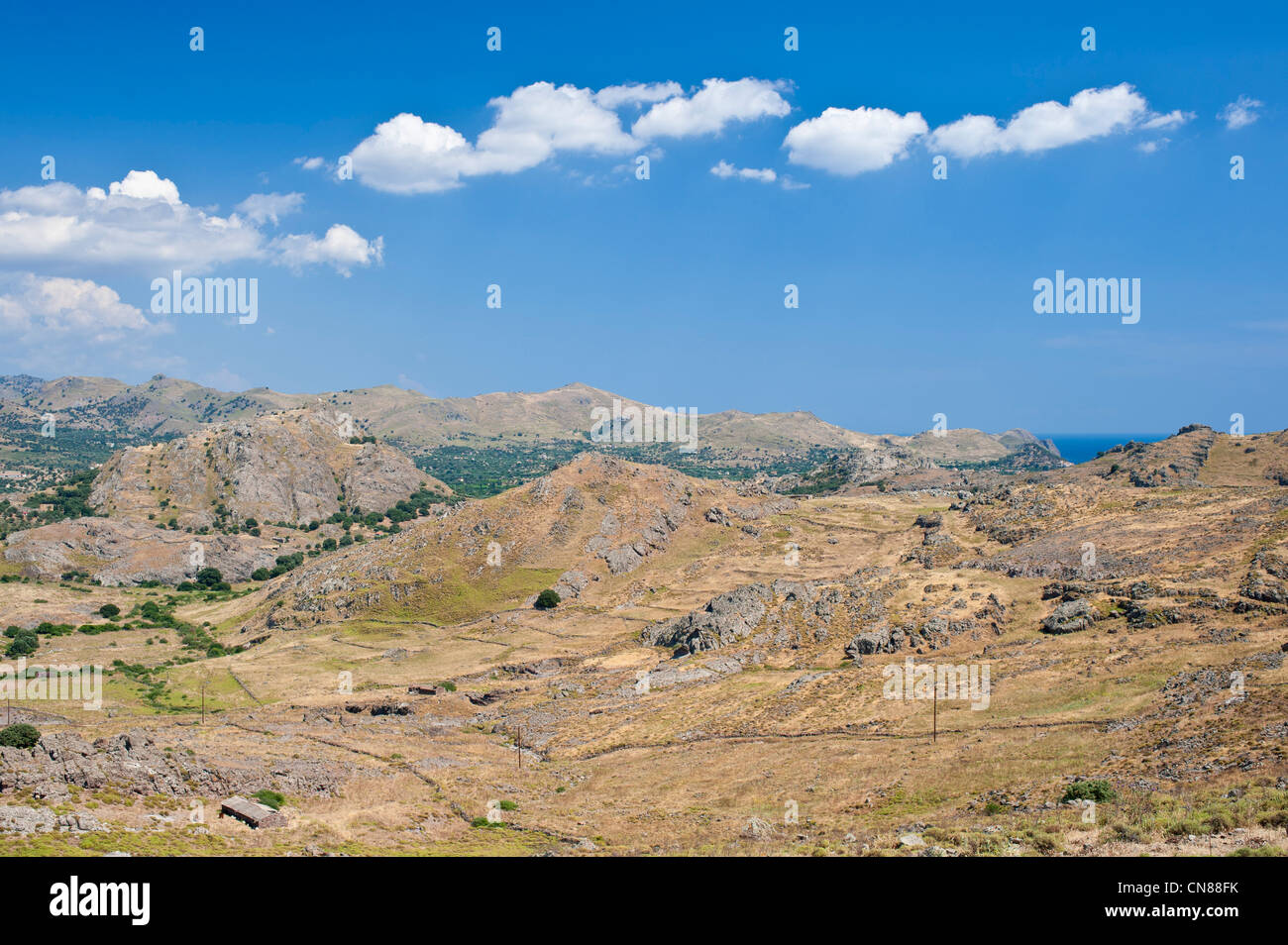 Grèce, nord est delle isole del Mar Egeo, Lesbo isola, intorno a Eressos, luogo di nascita della poetessa Saffo Foto Stock