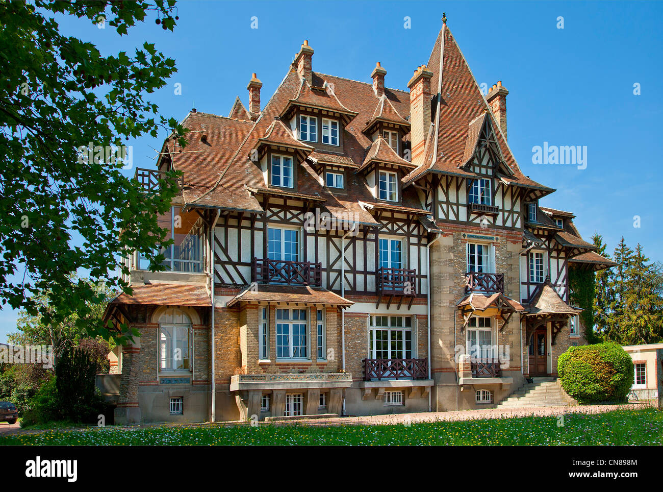 Francia, Yvelines, Rambouillet, Le Vieux Moulin Residence Foto Stock