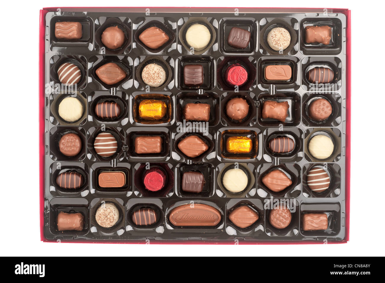 Ampio vassoio di Thorntons cioccolatini classici Foto Stock