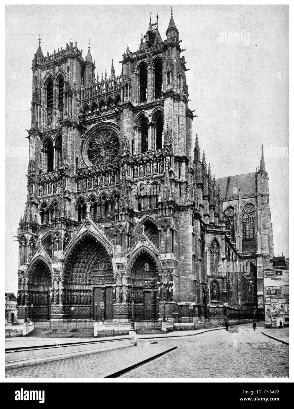 Pubblicato per la prima volta 1914 La Cattedrale di Nostra Signora di Amiens, Francia Foto Stock