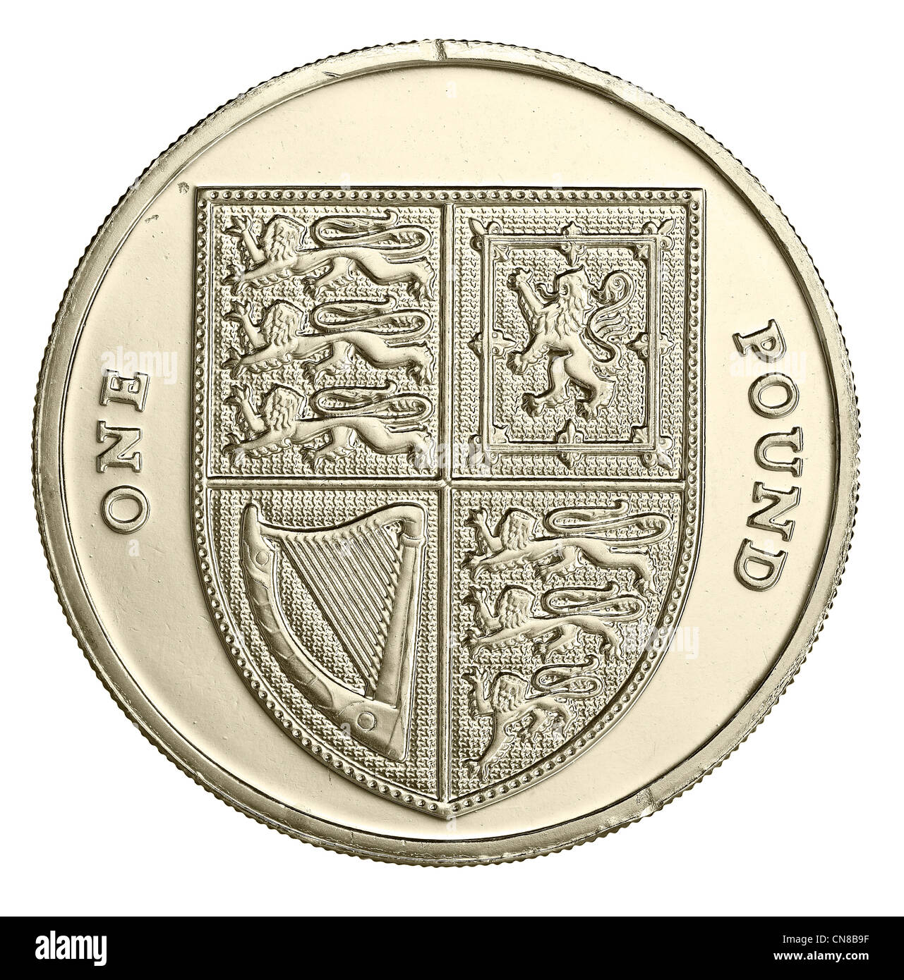 1 una moneta £ pound tettuccio Foto Stock