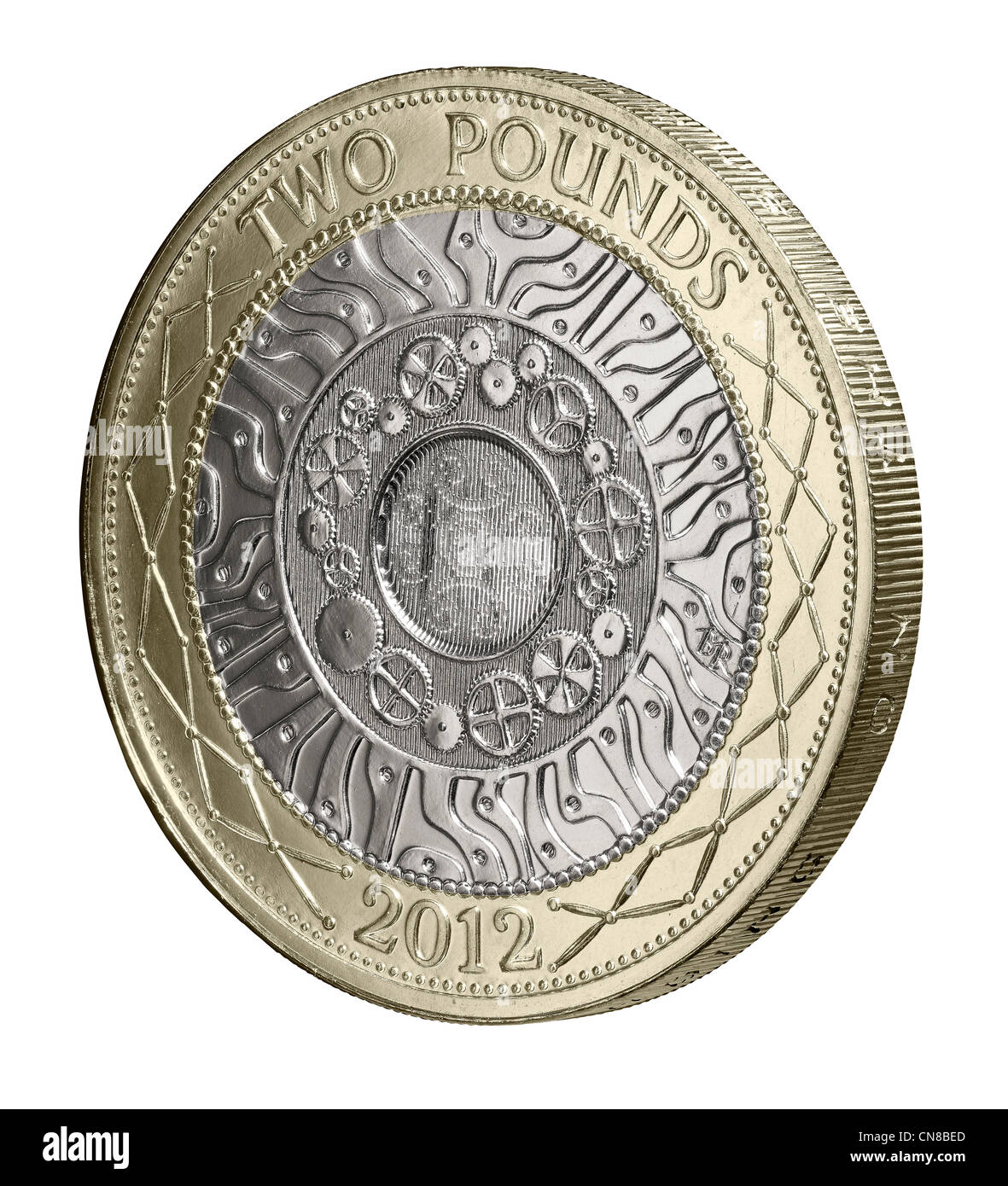 2 sterline due pound coin lato su capi complementare 2012 Foto Stock