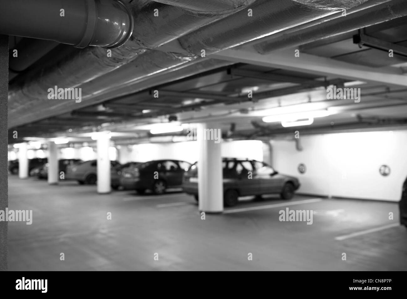 Parcheggio sotterraneo/garage Foto Stock