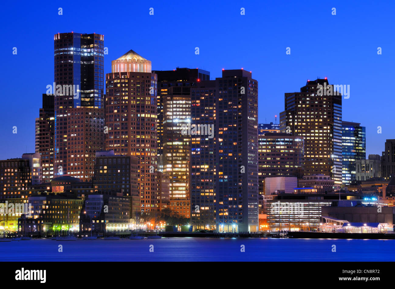 Il quartiere finanziario di Boston, Massachusetts. Foto Stock