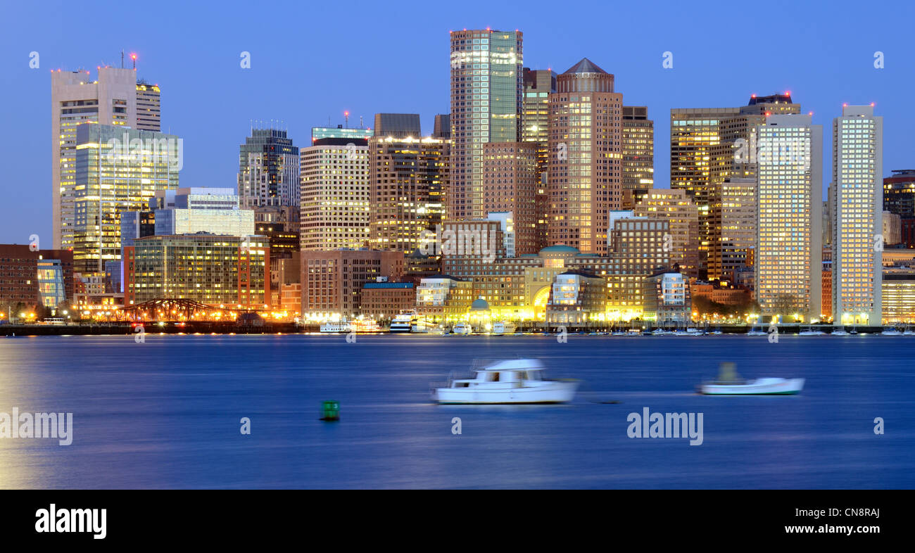 Il quartiere finanziario di Boston, Massachusetts. Foto Stock