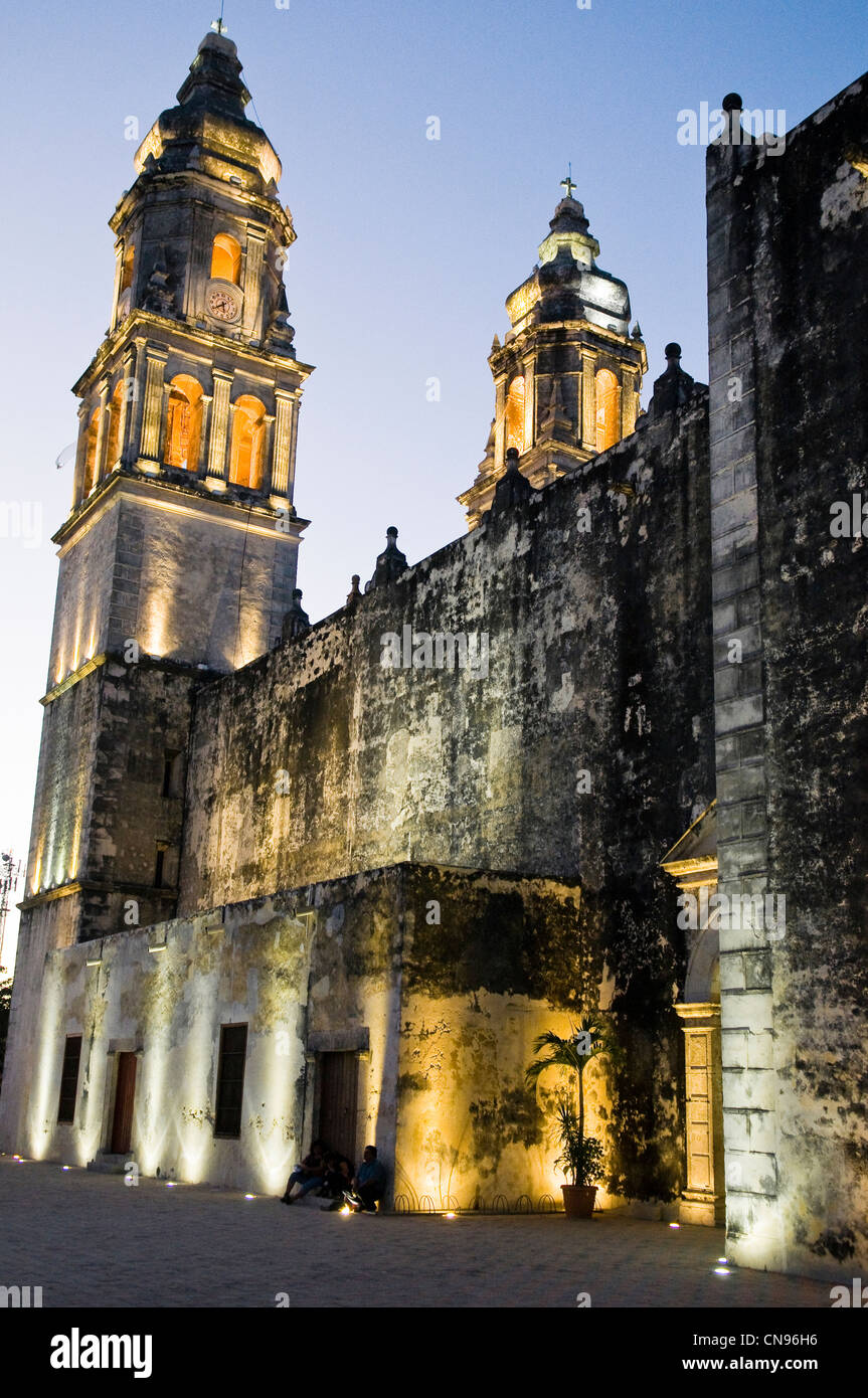 Messico, Yucatan Stato, Campeche, un patrimonio mondiale dell umanità dall Unesco, cattedrale barocca di Santa Isabel Foto Stock