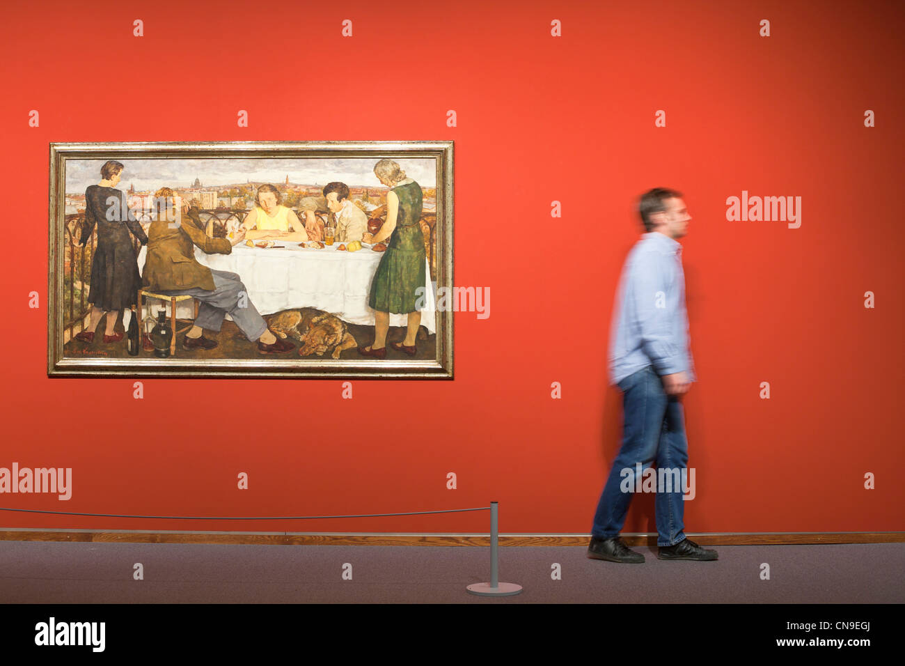 Germania, Berlino, Nuova Galleria Nazionale (Neue Nationalgalerie), il museo costruito dall'architetto tedesco Ludwig Mies van der Rohe Foto Stock