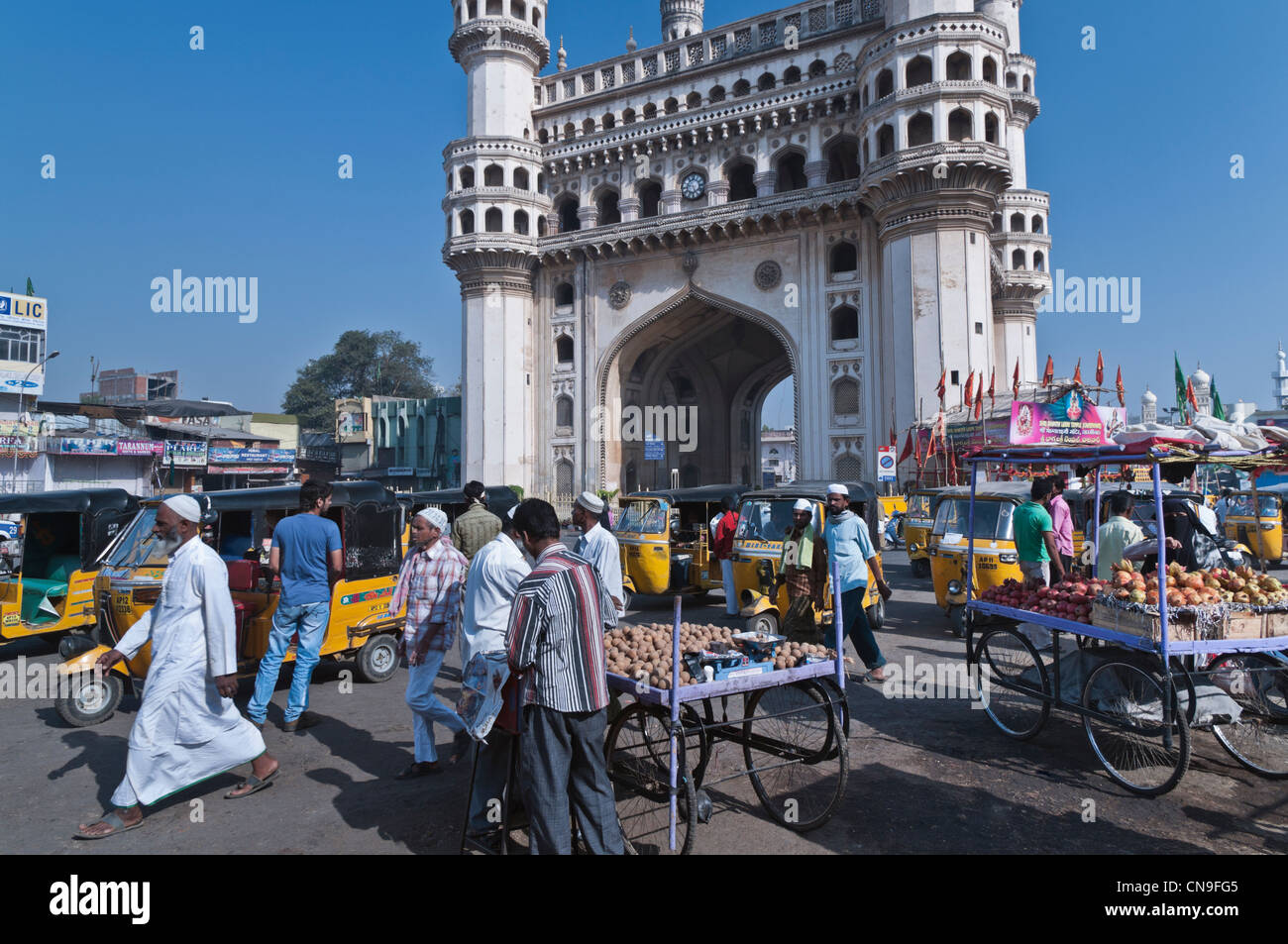 Charminar di Hyderabad, Andhra Pradesh in India Foto Stock