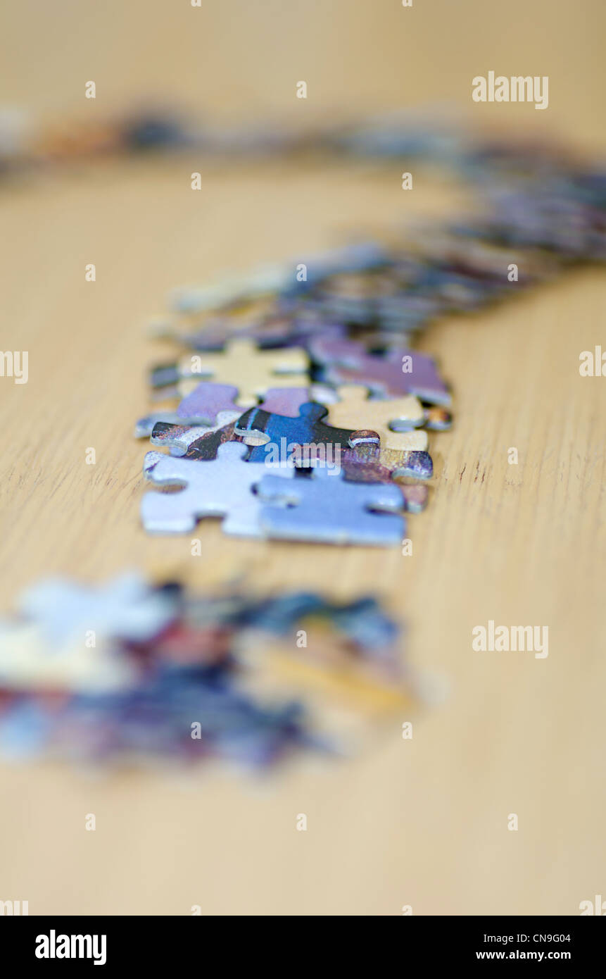 Jigsaw punto interrogativo Foto Stock