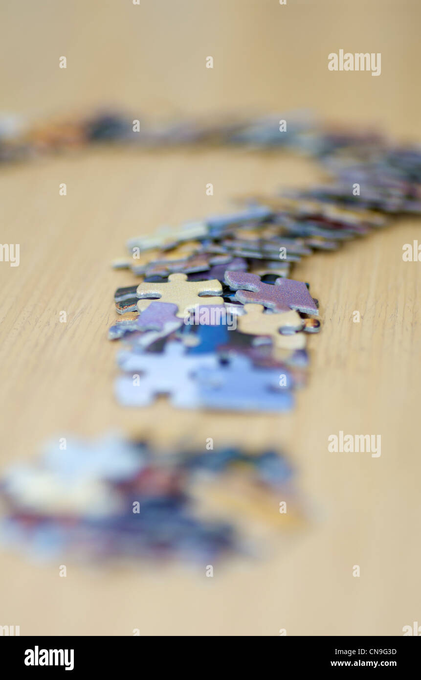 Jigsaw punto interrogativo Foto Stock