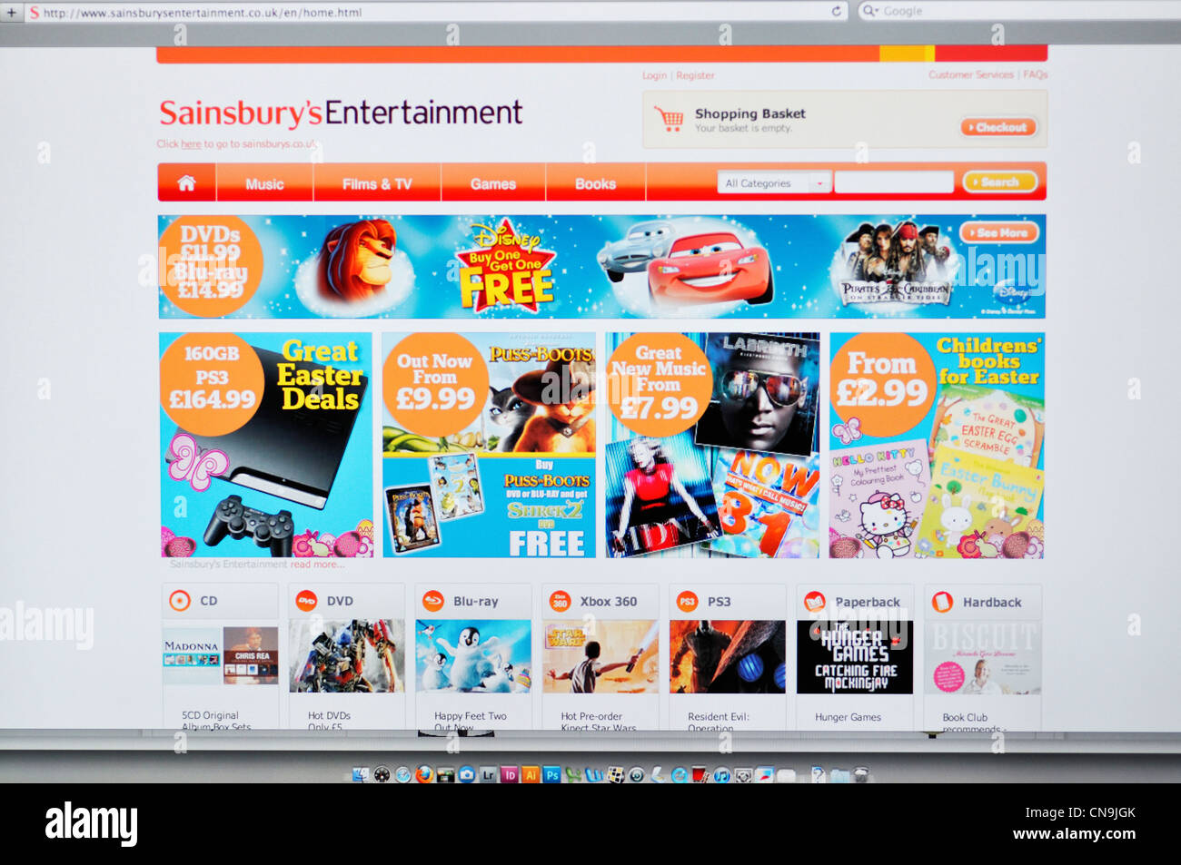 Sainsbury's sito web dello store Foto Stock