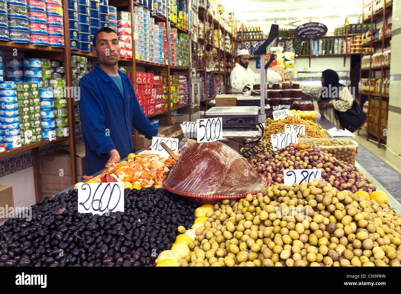 La Tunisia, Tunisi, mercato giornaliero downtown Foto Stock