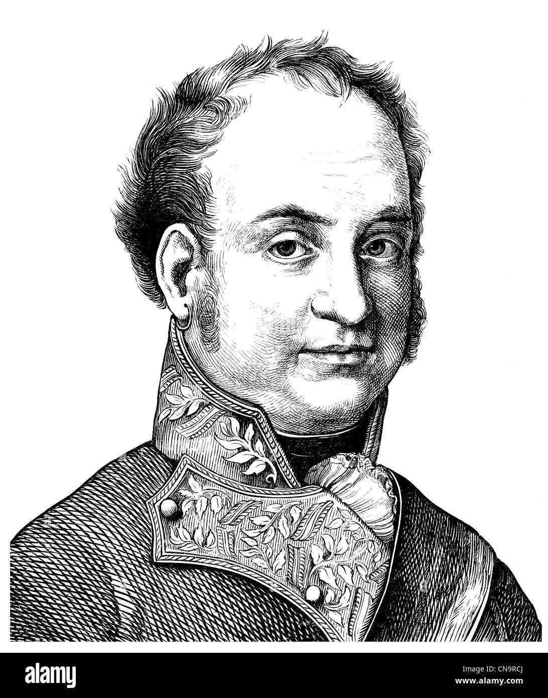 Massimiliano I, 1756 - 1825, come Massimiliano IV duca di Baviera, il conte palatino del Reno, elettore del Sacro Romano Impero Foto Stock