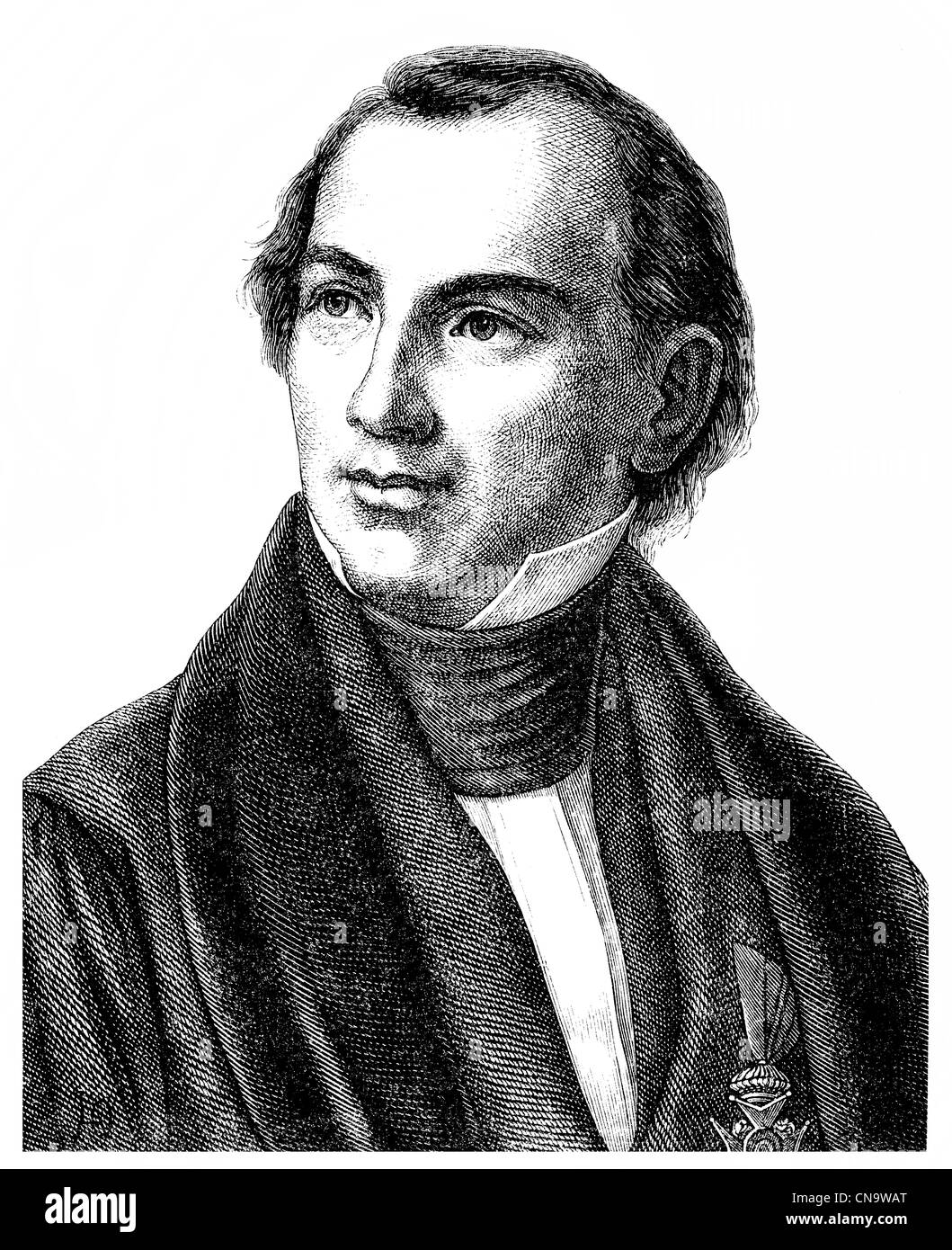 Karl Otfried mueller, 1797 - 1840, un classico tedesco studioso e fondatore di Archeologia Classica e storia antica Foto Stock