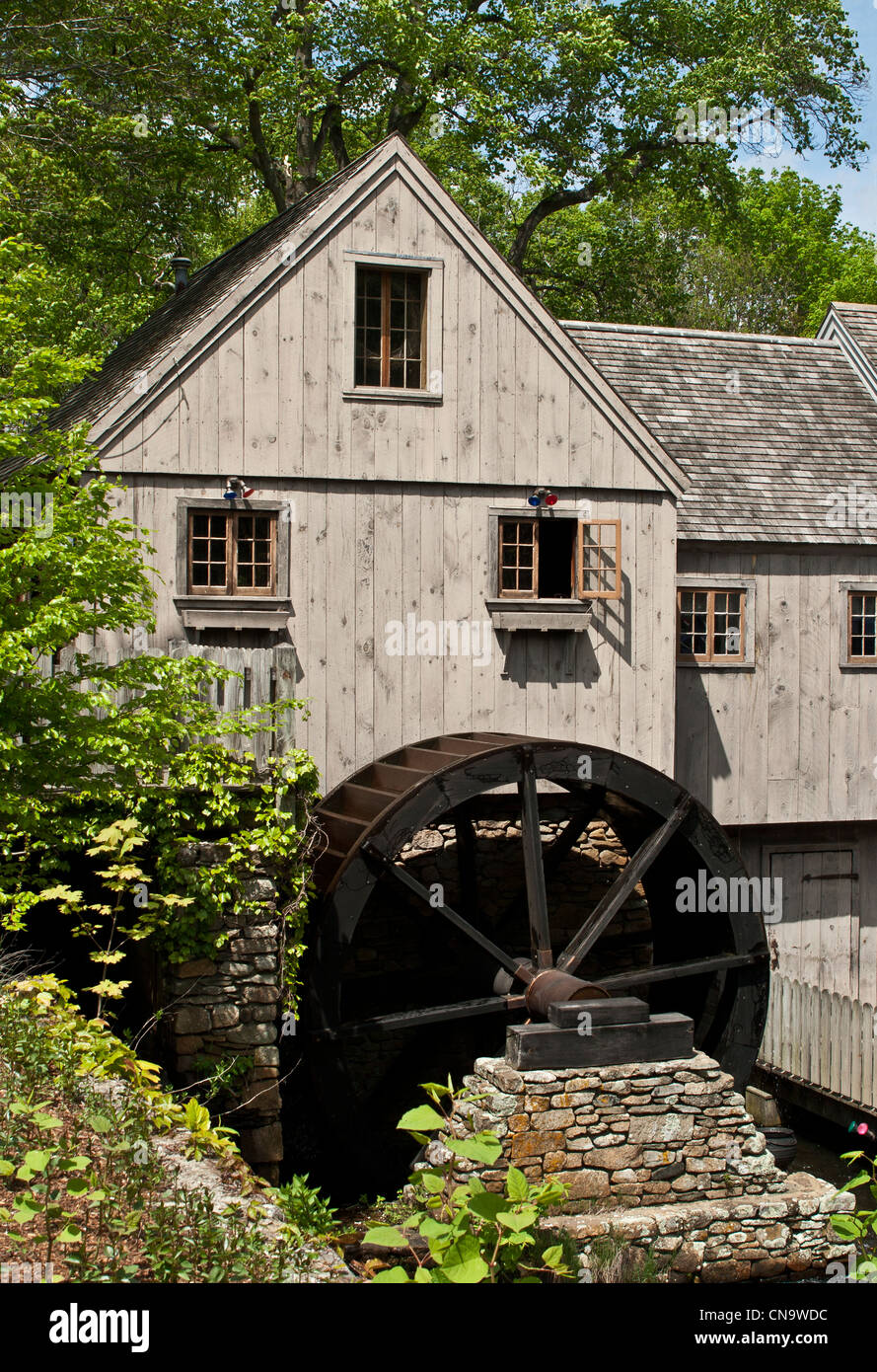 Jenney Grist Mill, Plymouth Massachusetts, xvii secolo Grist Mill Foto Stock