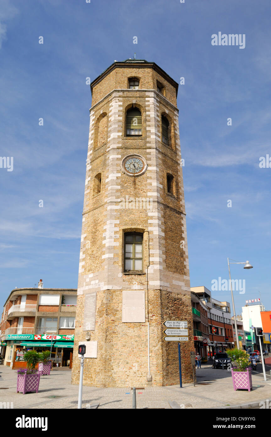 Francia, Nord, Dunkerque, torre di Leughenaer o bugiardo torre del XV secolo Foto Stock