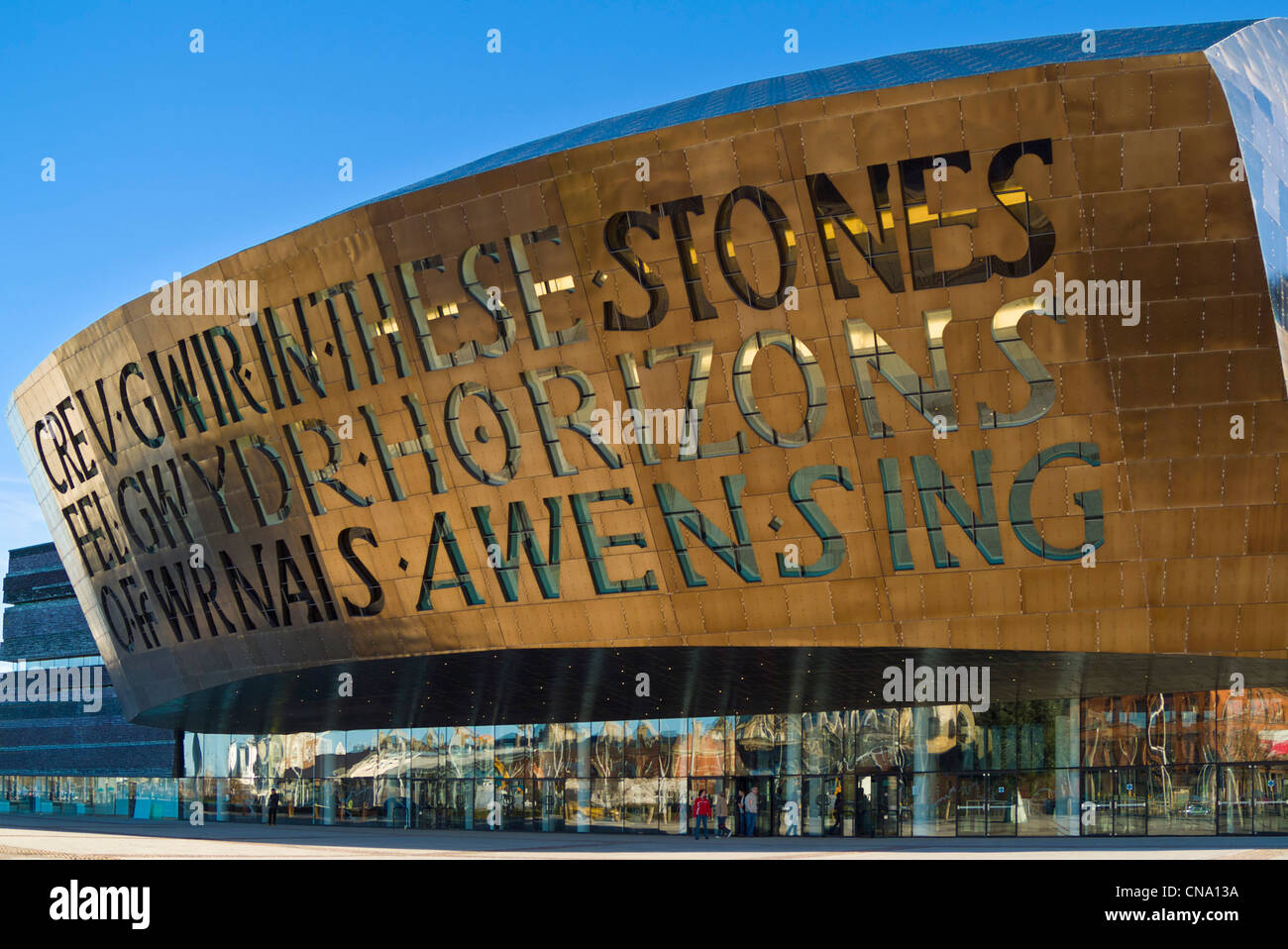 Wales Millennium Centre Cardiff Bay center South Glamorgan Wales UK GB EU Europe Foto Stock