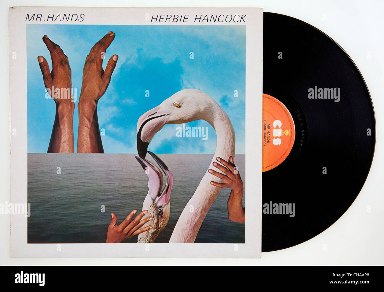 Copertina di album in vinile signor mani da Herbie Hancock, rilasciato 1980 sul CBS Records Foto Stock