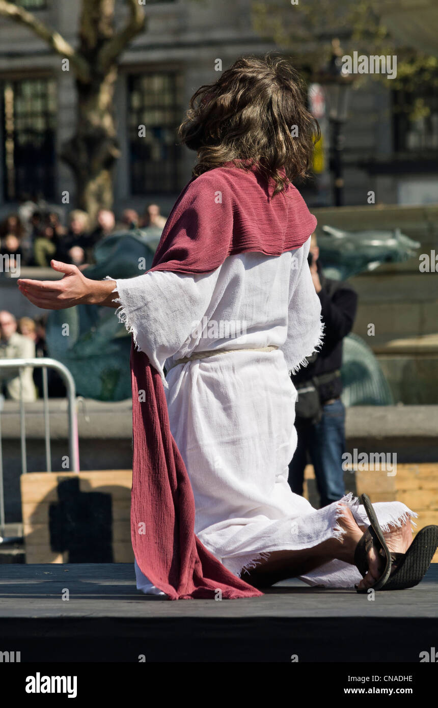 La passione di Gesù - Venerdì Santo, Pasqua, Trafalgar Square, Londra 2012 Foto Stock