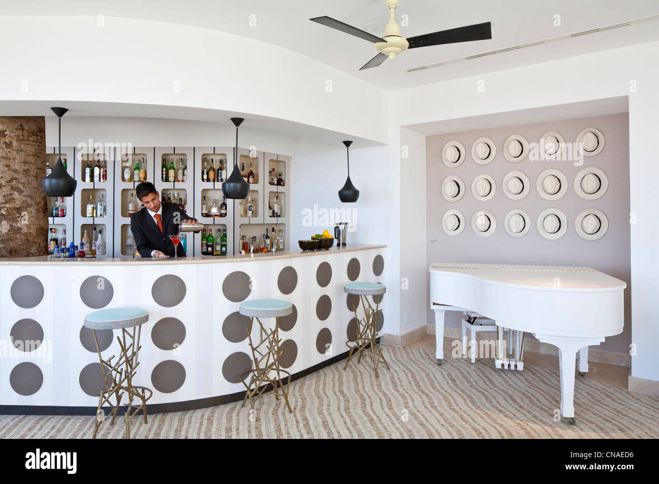 L'Italia, la Campania, il Golfo di Napoli, Capri, Capri Tiberio Palace Hotel, Jackie Bar Foto Stock