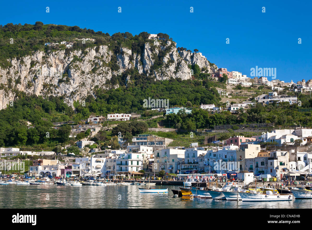 L'Italia, la Campania, il Golfo di Napoli, l'isola di Capri, a Marina Grande Foto Stock