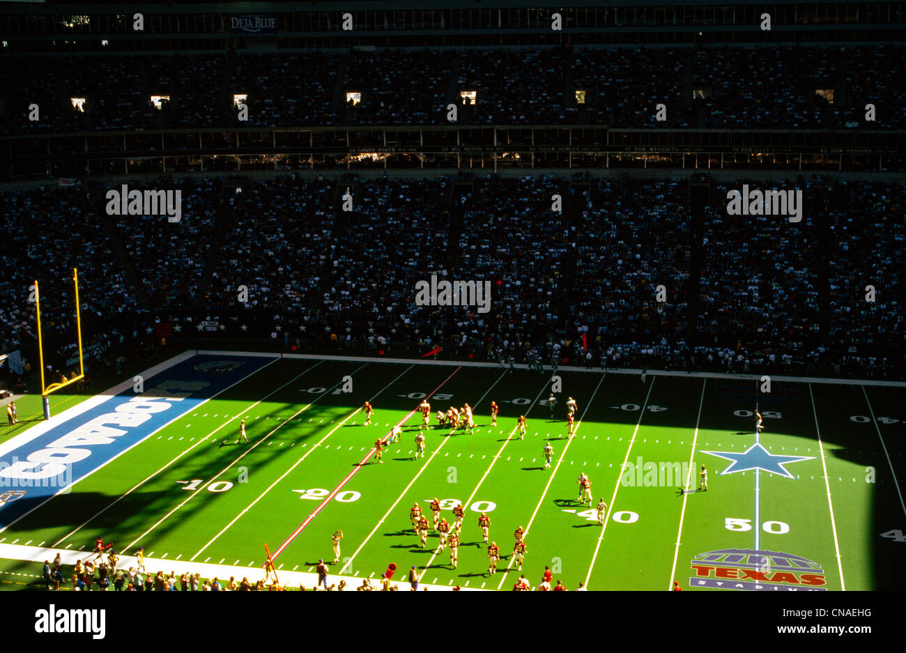 Dallas Texas USA Texas Stadium Football Americano Cowboy V Redskins con la folla a guardare Foto Stock