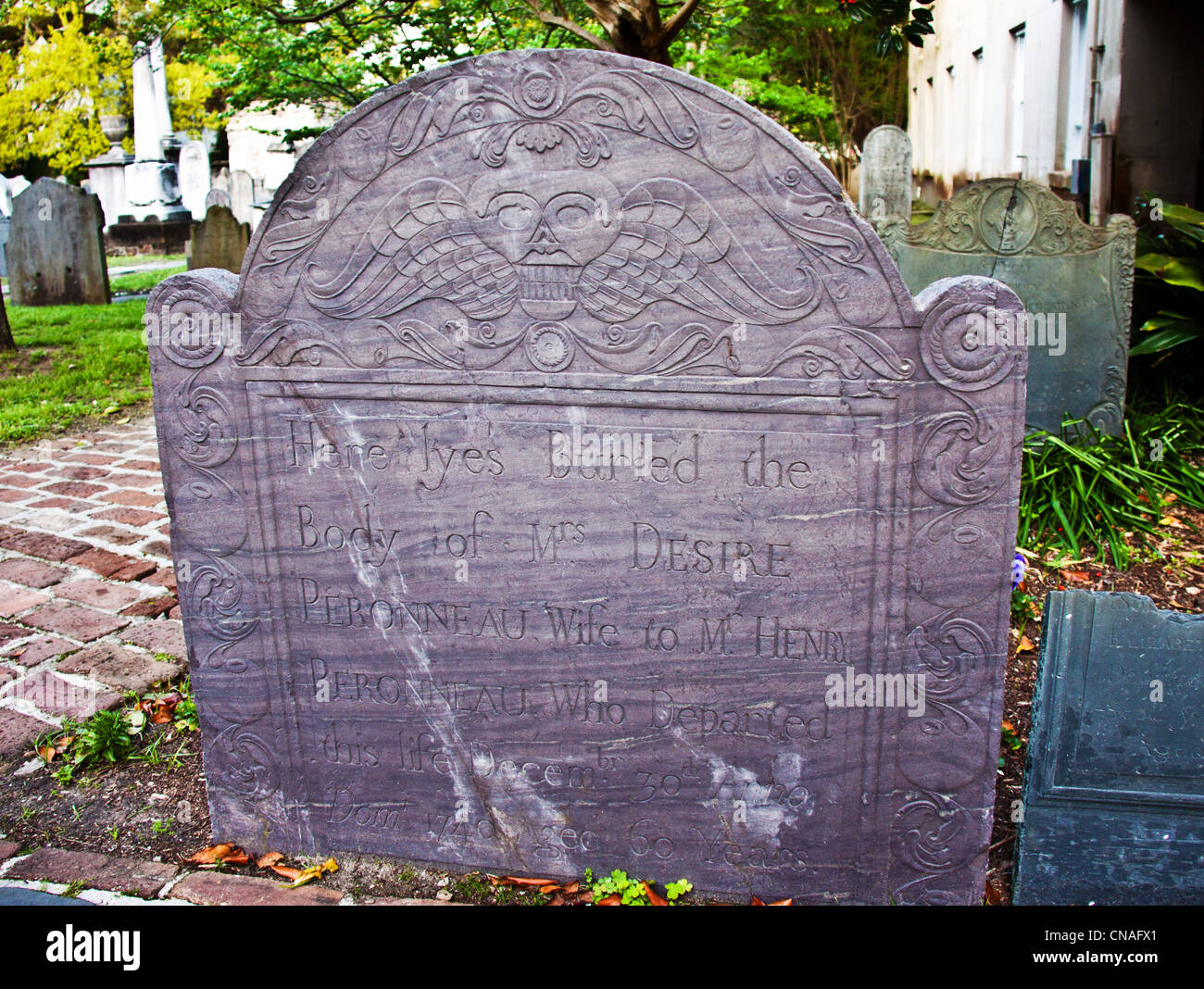 Cimitero storico di Charleston, South Carolina, STATI UNITI D'AMERICA Foto Stock