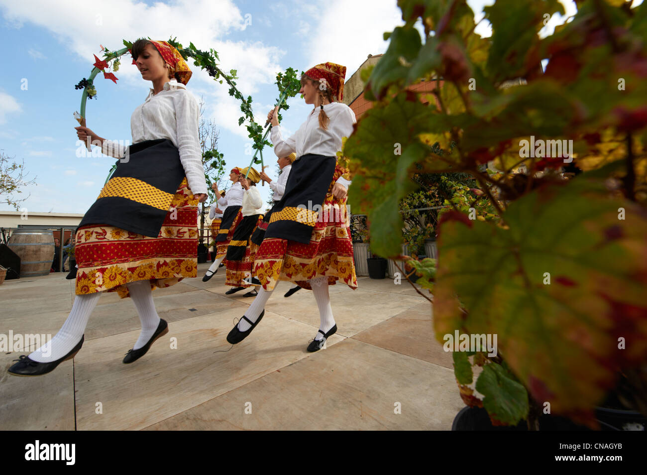 Francia, Aude, Gruissan, vendemmia feste e sapori 2011, balli tradizionali Foto Stock