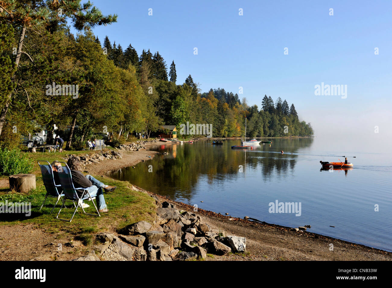 Germania, Foresta Nera, Schwarzwald, Baden-Wuerttemberg, lago Titisee Foto Stock