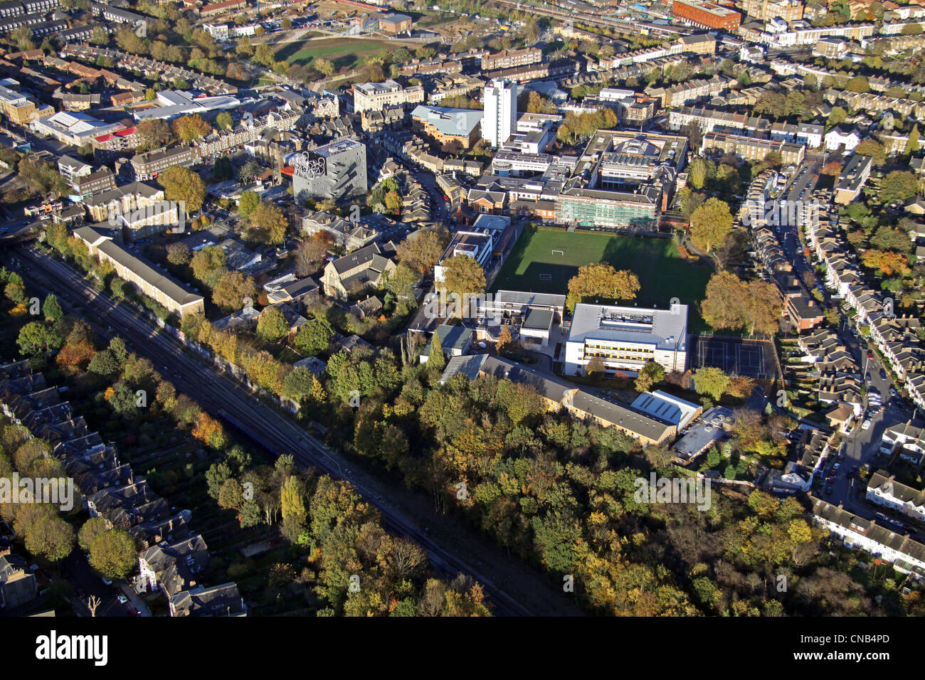 Vista aerea del Goldsmiths College di Londra Foto Stock