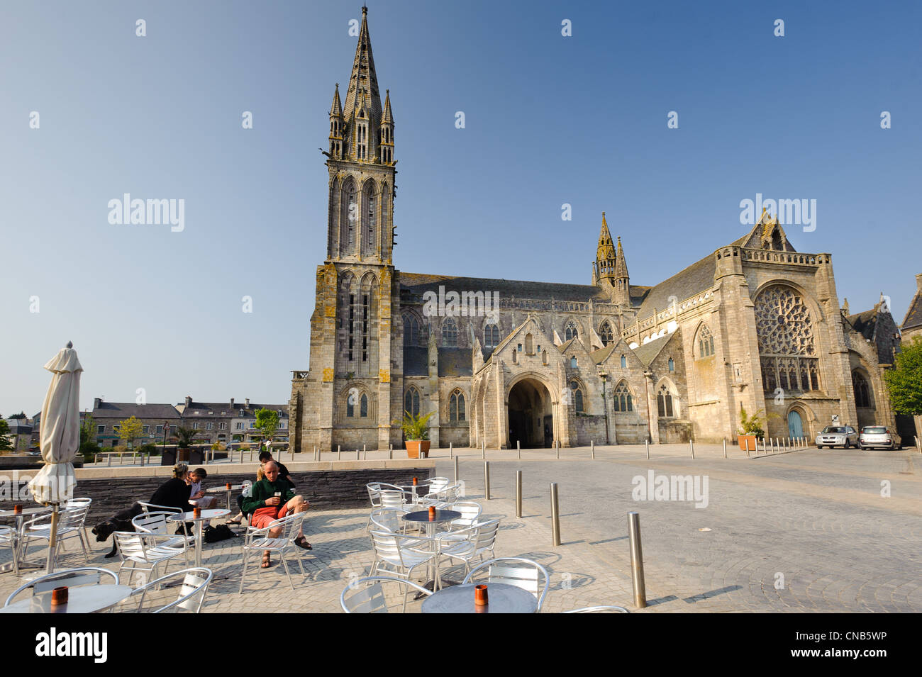 Francia, Finisterre, Saint Pol de Leon, Saint Paul Aurelien cattedrale Foto Stock