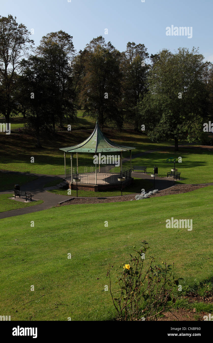 Giubileo Park bandstand in Whitchurch,una città di mercato nello Shropshire Foto Stock