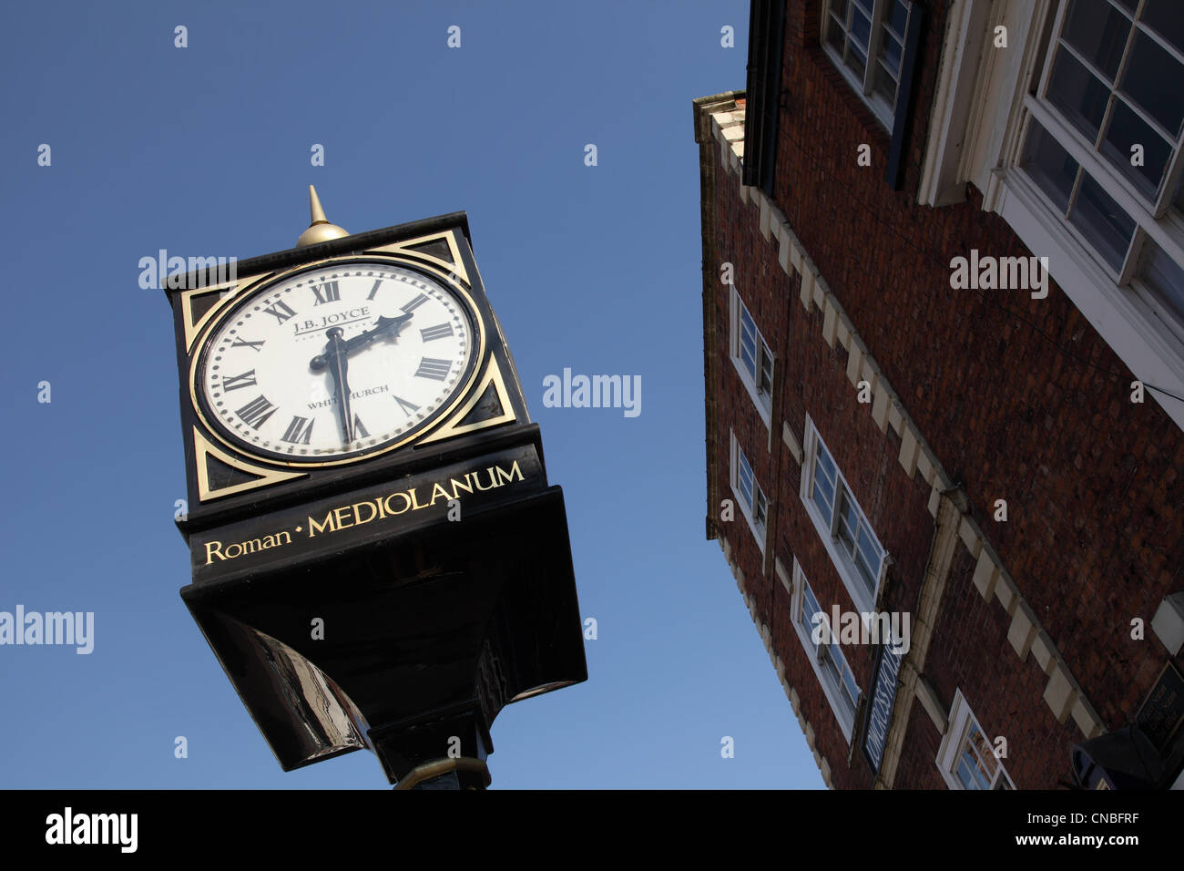 JB Joyce torre con orologio, nella corrida, Whitchurch, Shropshire Foto Stock