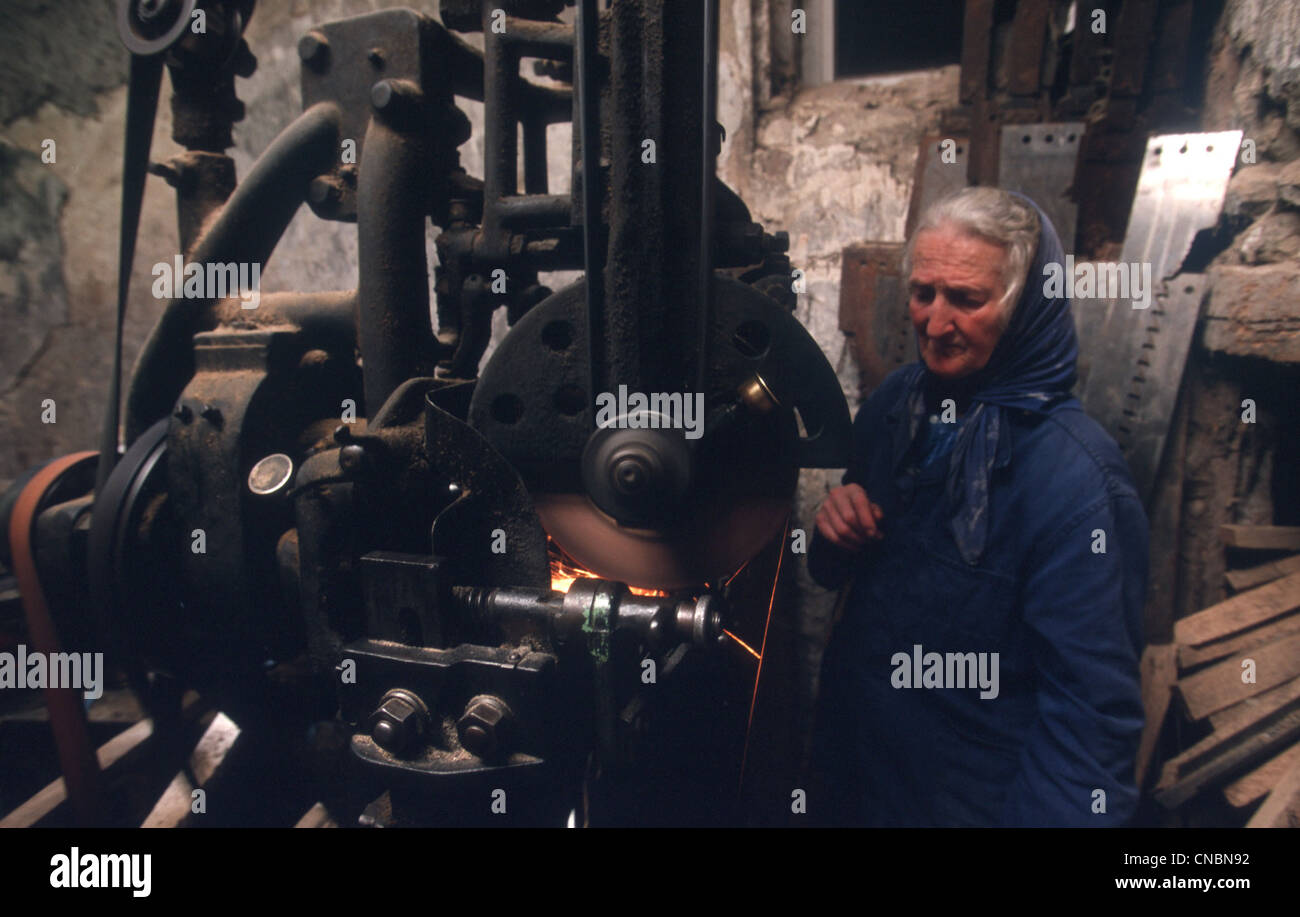 Le lame sono affilate, Hoerschwag, Germania Foto Stock