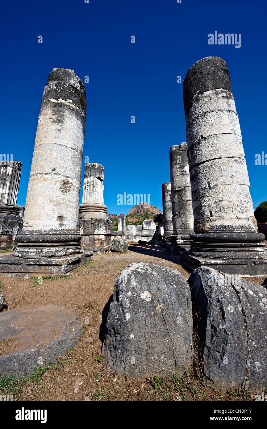 Tempio di Artimis sardi, originariamente la quarta più grande tempio ionico quando fu originariamente costruito nel 300 A.C. Turchia Foto Stock