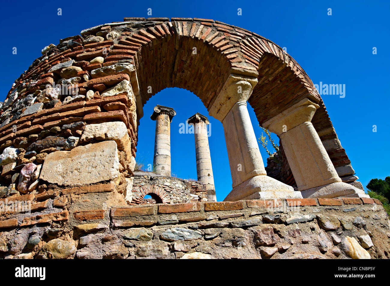 Tempio di Artimis sardi, originariamente la quarta più grande tempio ionico quando fu originariamente costruito nel 300 A.C. Turchia Foto Stock