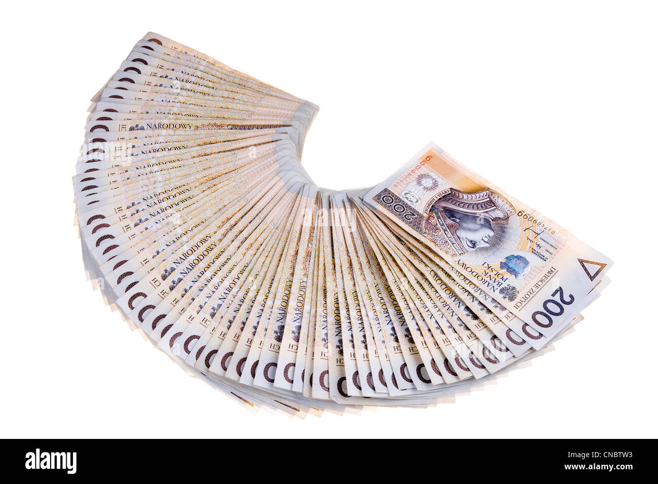 Il polacco denaro duecento zlotys Foto Stock