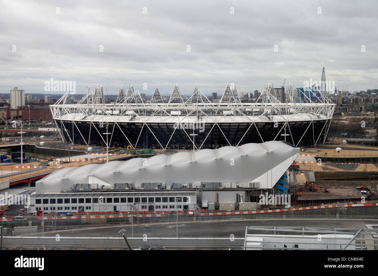 Olympic Athletics Stadium parco giochi Stratford olimpiadi di Londra 2012 Foto Stock