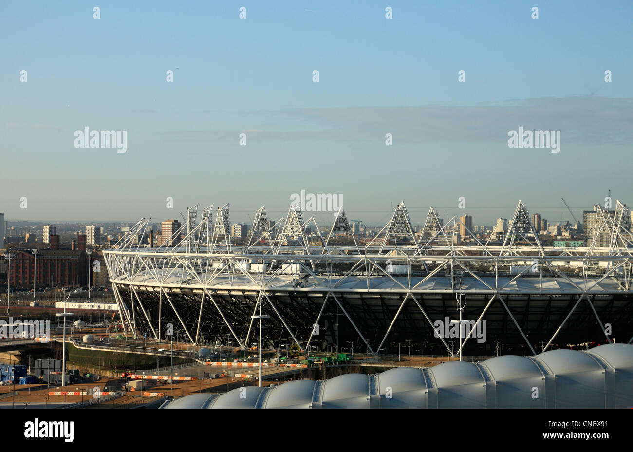 Olympic Athletics Stadium parco giochi Stratford London Foto Stock
