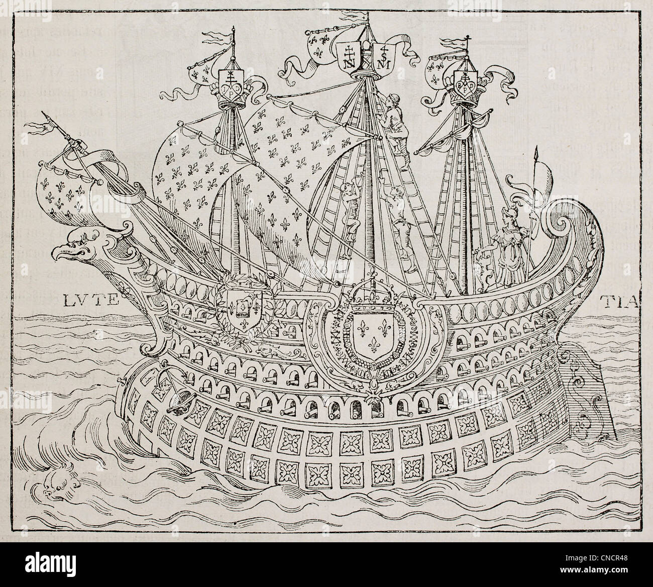 Associato libro francese stampanti marca (fine XVI secolo) Foto Stock