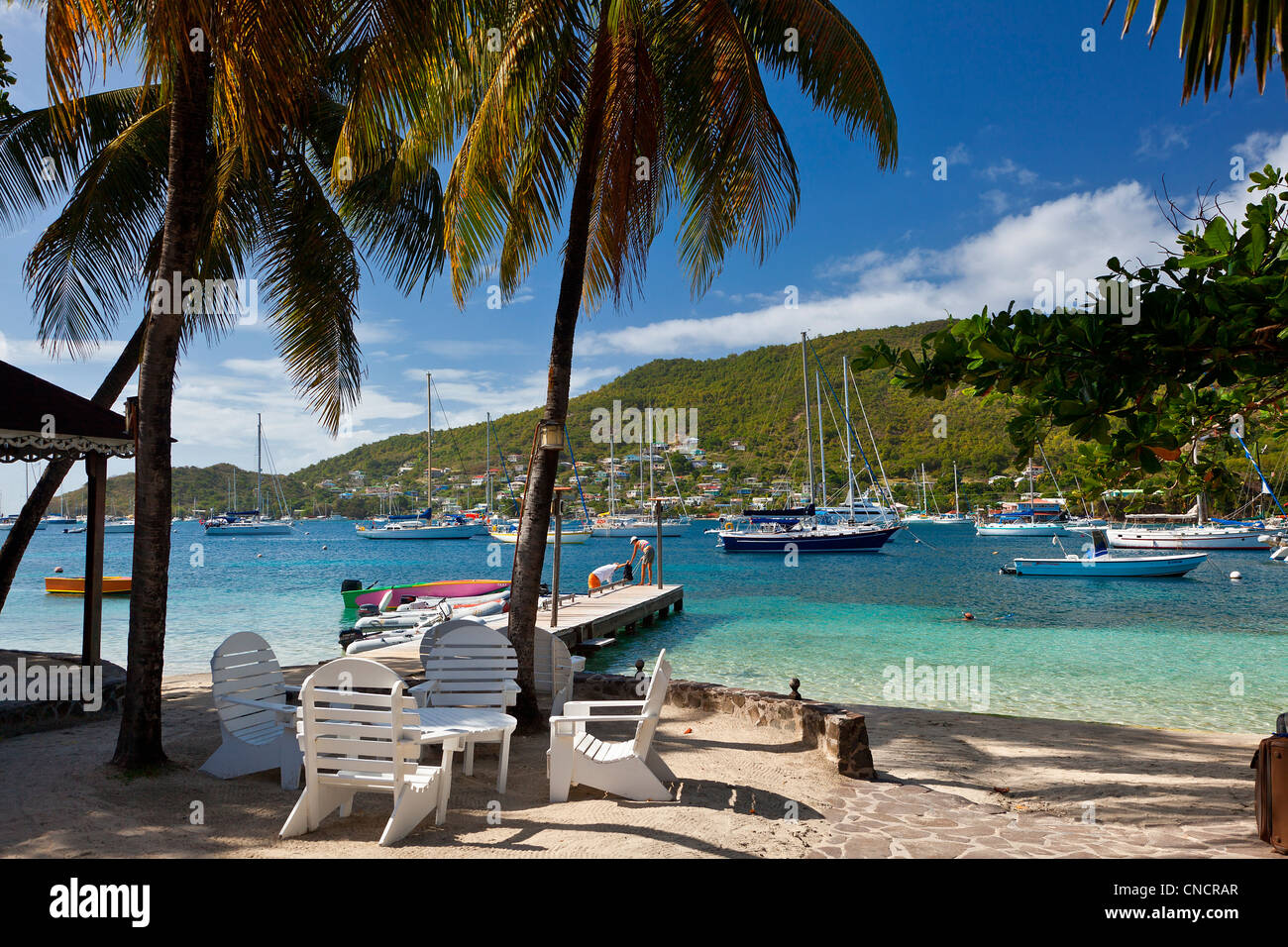 Bequia, Isola, Port Elizabeth Foto Stock