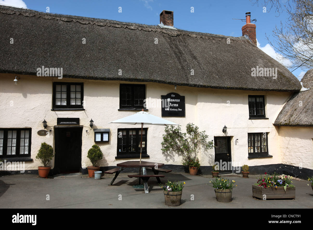 GV dei bracci di muratori, Knowstone, Devon una stella Michelin ristorante di proprietà di Mark Dodson. Foto Stock