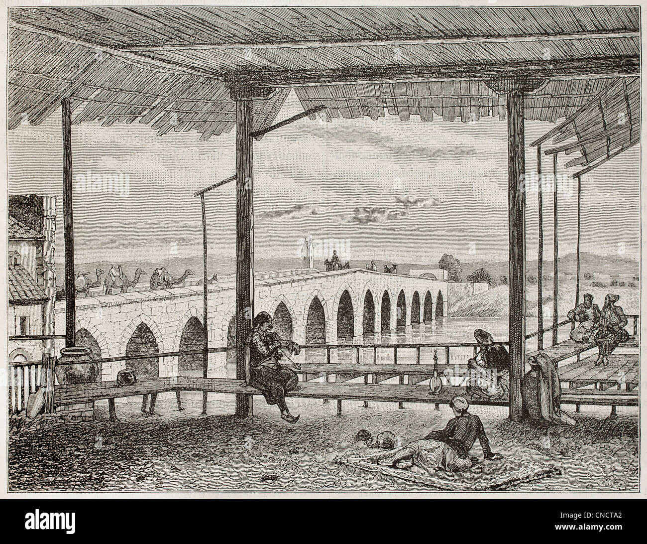 Tascopru vecchi, Romana ponte in pietra di Adana, Turchia Foto Stock