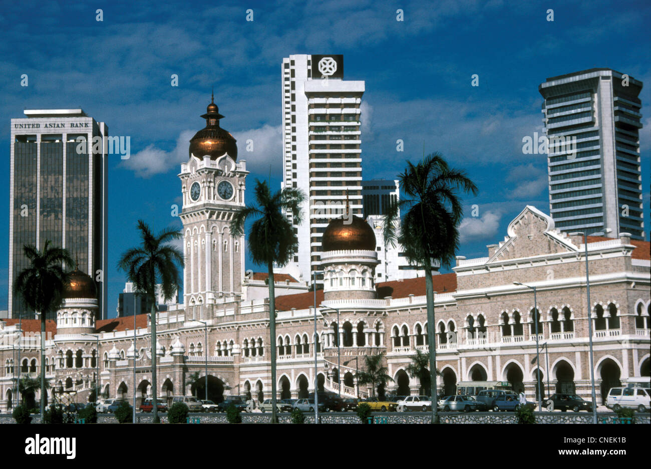 L'edificio sultano Ahmad in stile Indo-Saracenico a Kuala Lumpur, Malesia, inaugurato nel 1847 Foto Stock